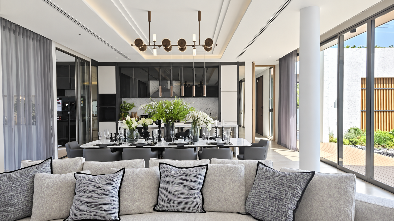 Dining and kitchen area